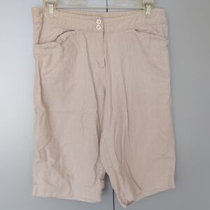 Women's Tan Linen Shorts Size Small